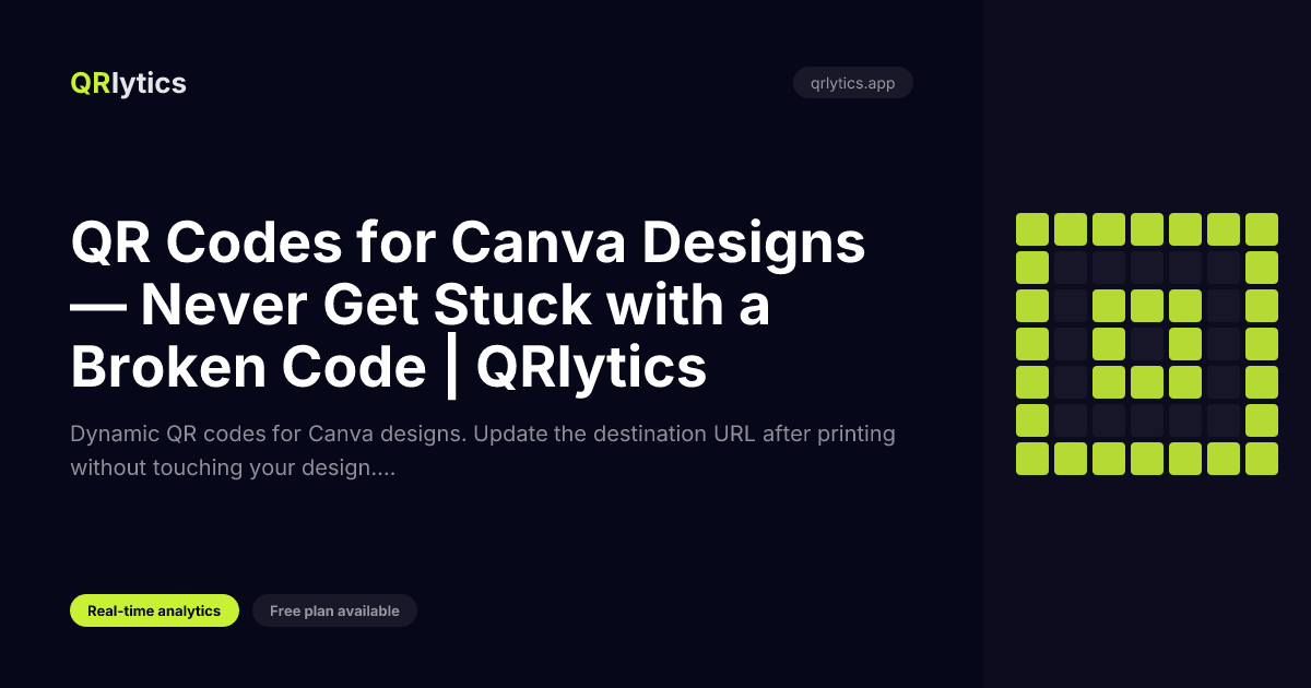 QR Codes for Canva Designs — Never Get Stuck with a Broken Code | QRlytics